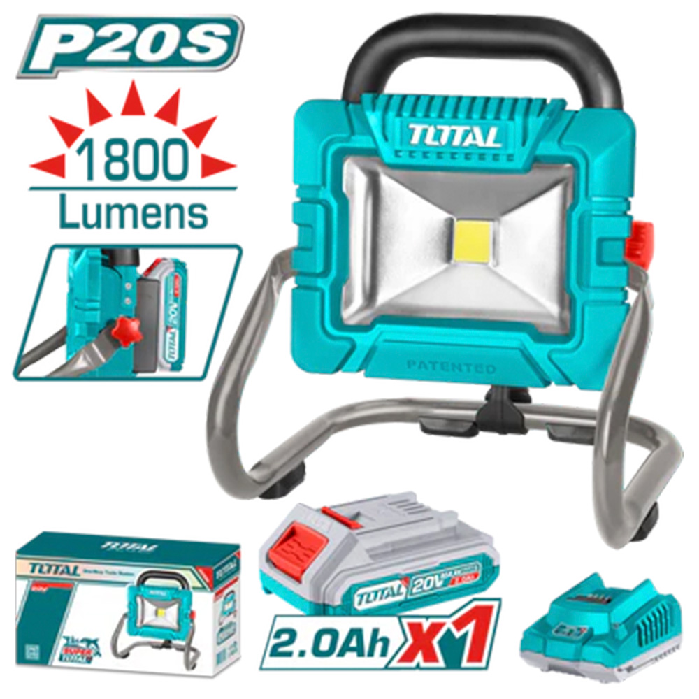 [TWLI20258] TWLI20258 Lampara de trabajo 20v, con 1 batería y cargador TOTAL