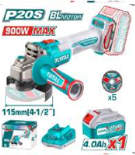 TAGLI261521 Amoladora BRUSHLESS con 1 batería y cargadorTOTAL